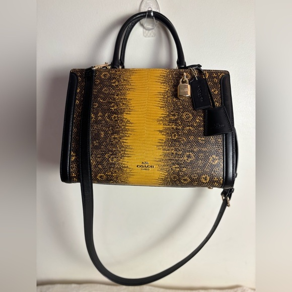 Coach Exclusive Lizard Embossed Zoe Carryall Bag - EUC - Picture 2 of 14